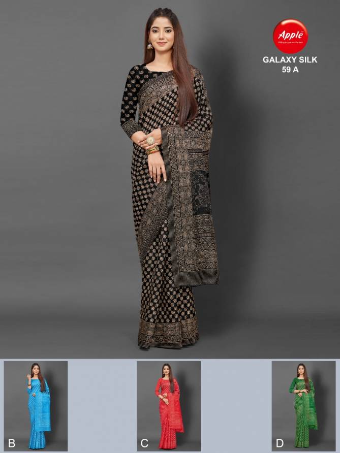 Apple Galaxy Silk 59 Printed Silk Designer Regular Wear Saree Collection